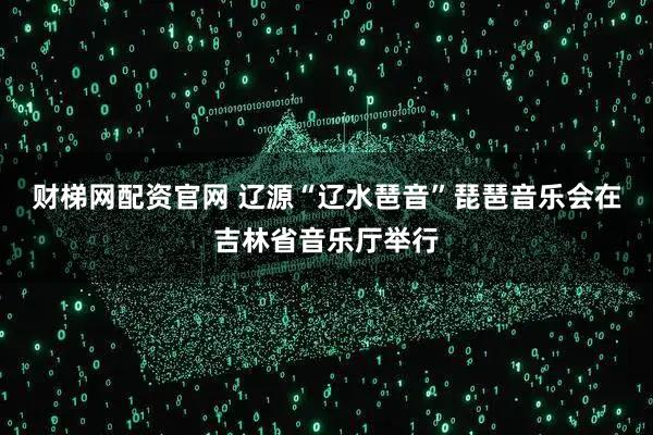 财梯网配资官网 辽源“辽水琶音”琵琶音乐会在吉林省音乐厅举行