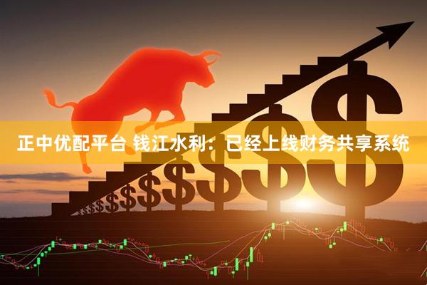 正中优配平台 钱江水利：已经上线财务共享系统