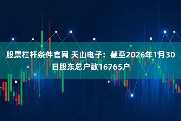 股票杠杆条件官网 天山电子：截至2026年1月30日股东总户数16765户